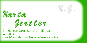 marta gertler business card